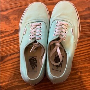 Men’s 6.5- Woman’s 8 Aqua Vans